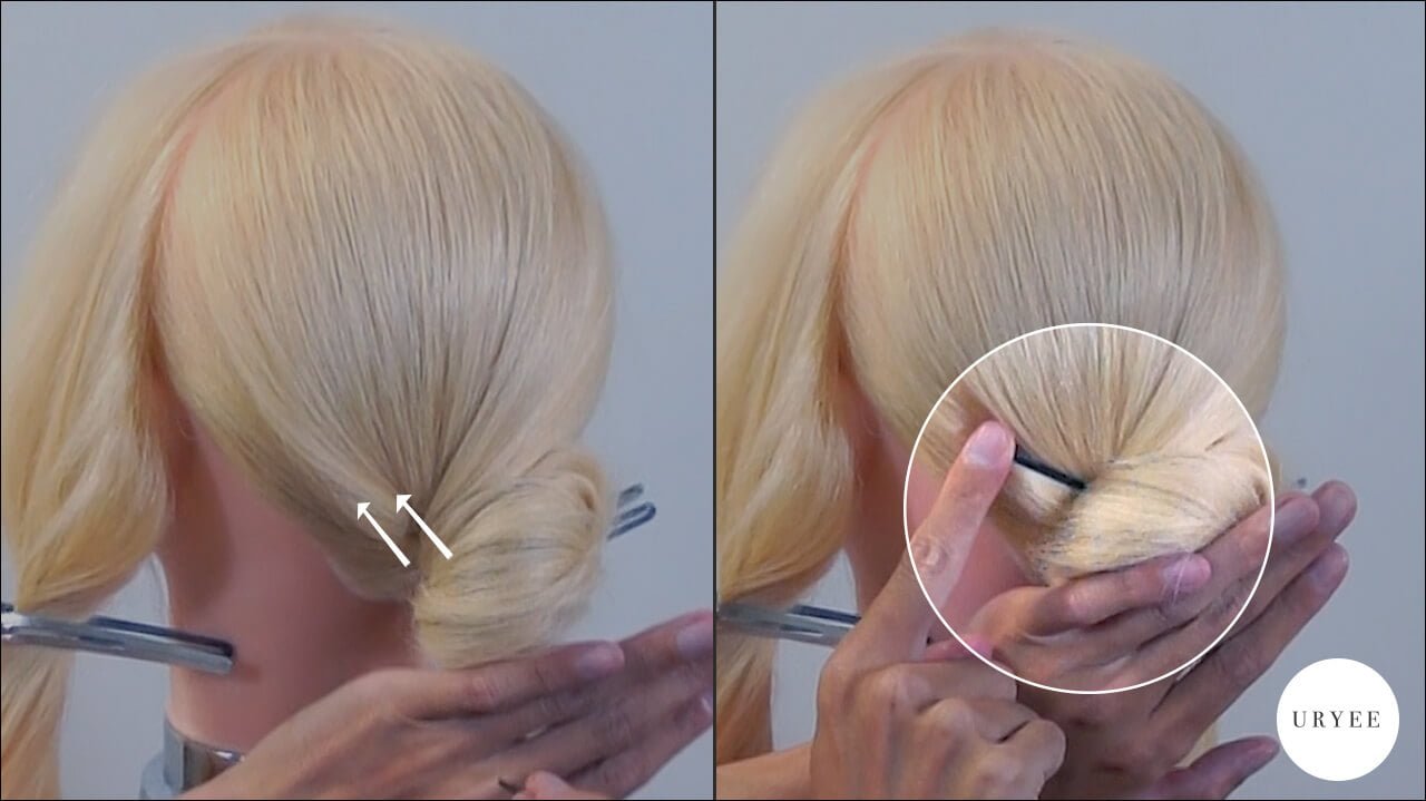 コテなし ヘアアレンジ ねじりアップヘア やり方